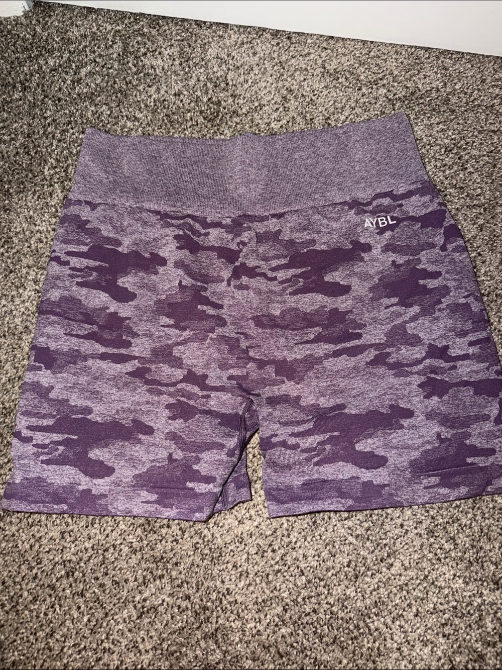 AYBL Purple Camo Seamless Bike Shorts